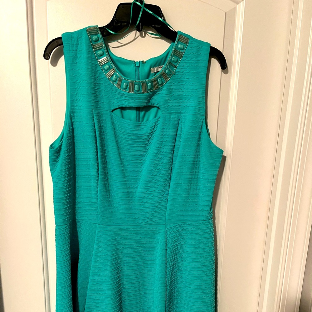 Light teal Sleeveless lined dressed